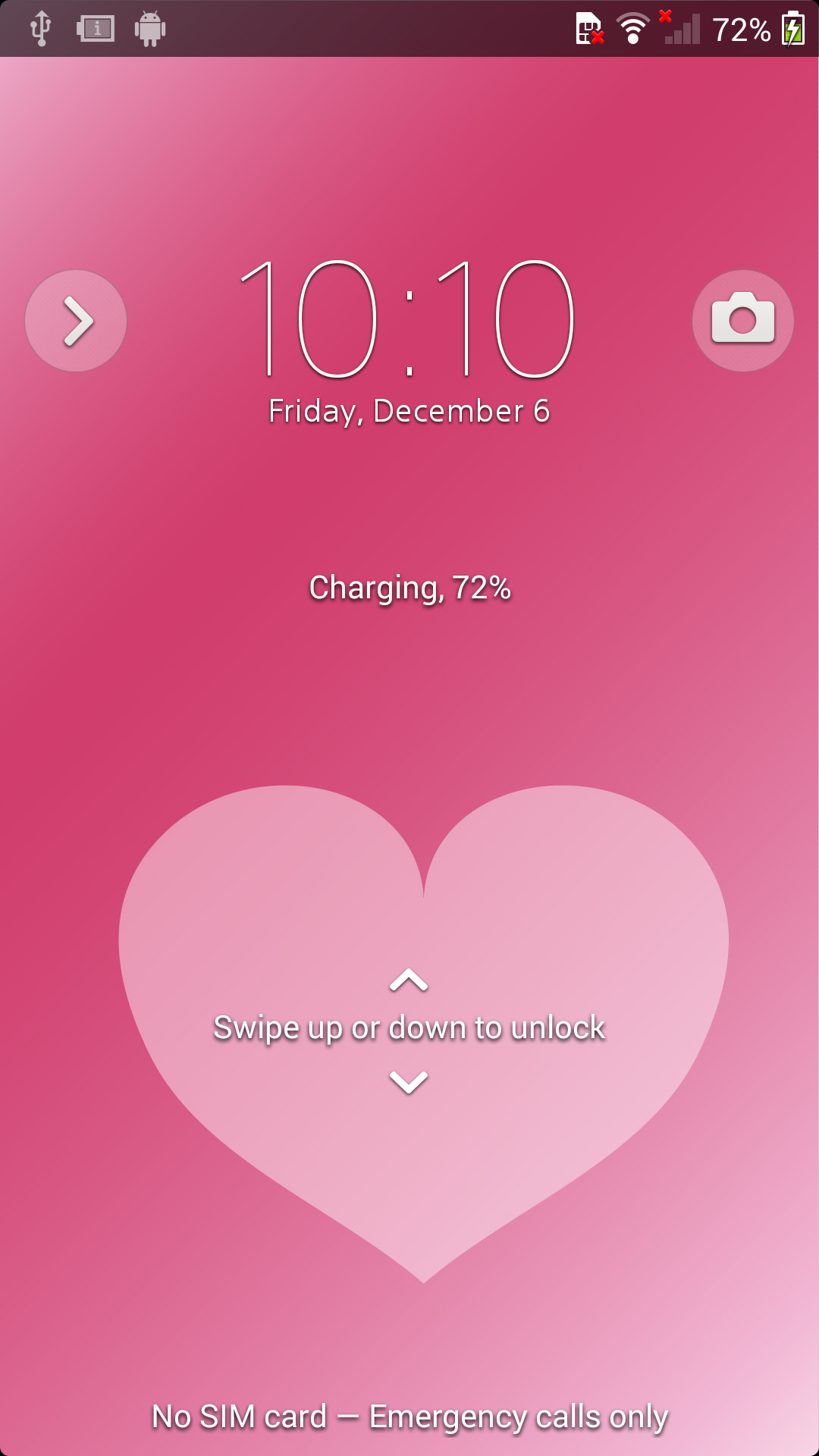Android application XPERIA™ Pink Hearts Theme screenshort