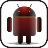 Droid doo-dad red glow mobile app icon