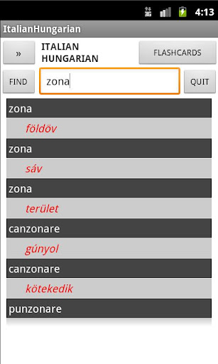 Italian Hungarian Dictionary