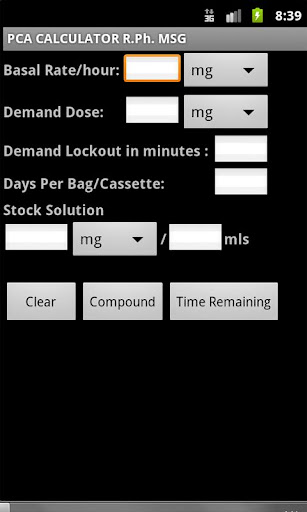 PCA CALCULATOR