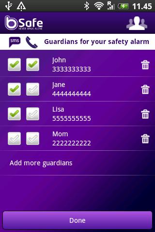 bsafe-personal-safety-alarm for android screenshot