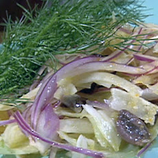 Orange, Fennel, Red Onion, and Black Olive Salad