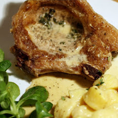 Pork Chops with Norman Cider Cream Sauce and Thyme