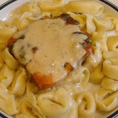 Fresh Broiled Salmon With Saucy Cheese Tortellini