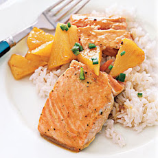 Maple-Glazed Salmon with Pineapple