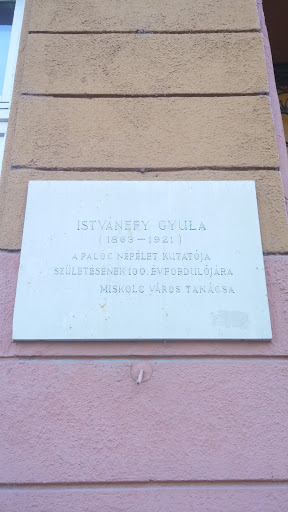 Istvánffy Gyula Emléktábla