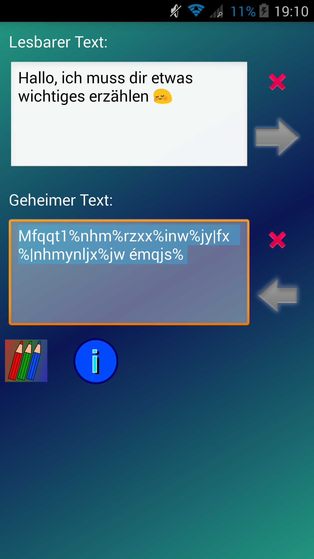 Android application Secret Font screenshort