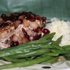 Cranberry and Apple Stuffed Pork Chops