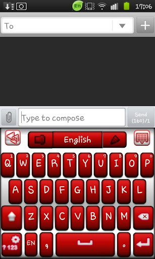 Go Keyboard Red and White