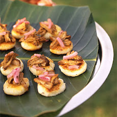 Arepas with Pulled Pork and Pickled Onion