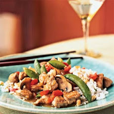 Pork and Vegetable Stir-Fry with Cashew Rice