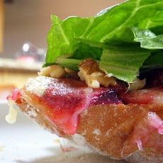 Roasted beet and brie sandwich