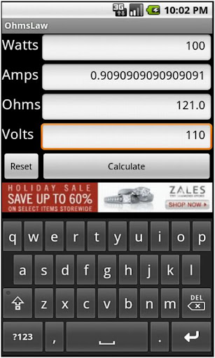 Ohms Law Calculator