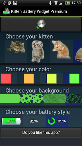 Kitten Battery Widget