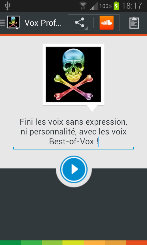 Android application Vox Profundis voice (French) screenshort