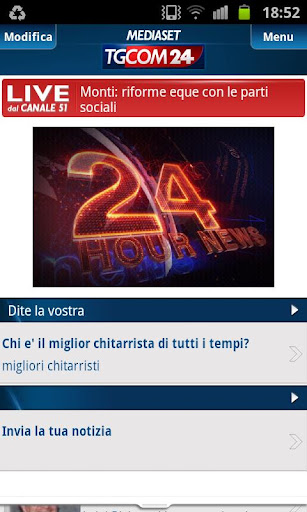 tgcom24 for android screenshot