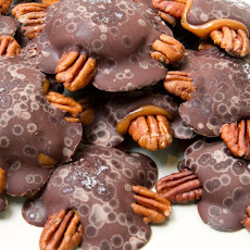Bourbon Pecan Turtles with Fleur de Sel