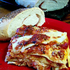 Mashed Potato Lasagna With a Vegetable Sauce