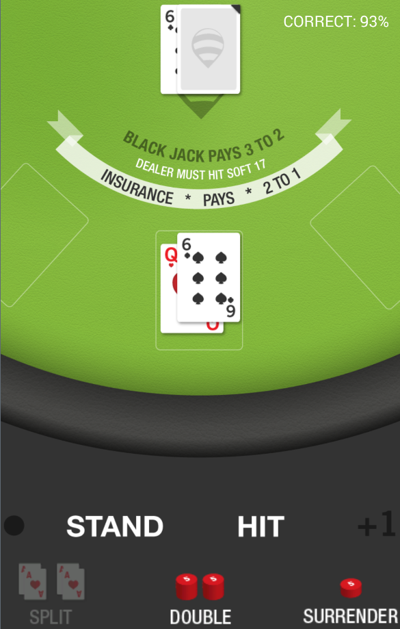 Android application BlackJack Trainer Pro screenshort