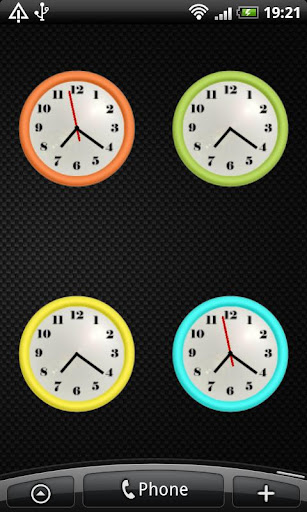 Custom Colour Clock Widget