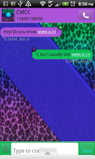 GO SMS THEME MultiColorLeopard