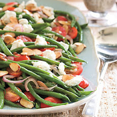 Green Beans with Goat Cheese, Tomatoes, and Almonds