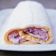 Genoise Roll with Lemon-Blackberry Semifreddo