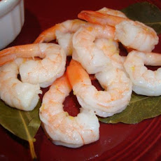 Poached Shrimp With Bay Leaves and Lemon