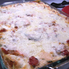 Creamy Garlic Shrimp Lasagna
