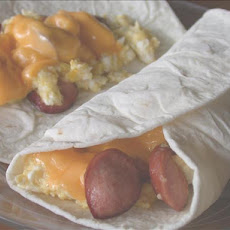 Hot Dog Egg Burritos