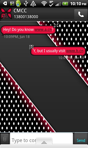 GO SMS THEME RedPolkaDot