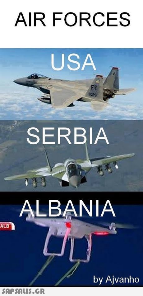 AIR FORCES USA 028 SERBIA LBANIA ALB by Ajvanho 