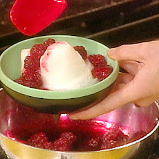 Star Anise Blackberries with Lemon Sorbet