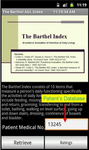 Barthel Index ADL Scoring