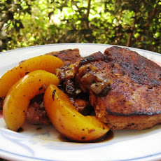 Pork Chops With Brandied Peaches