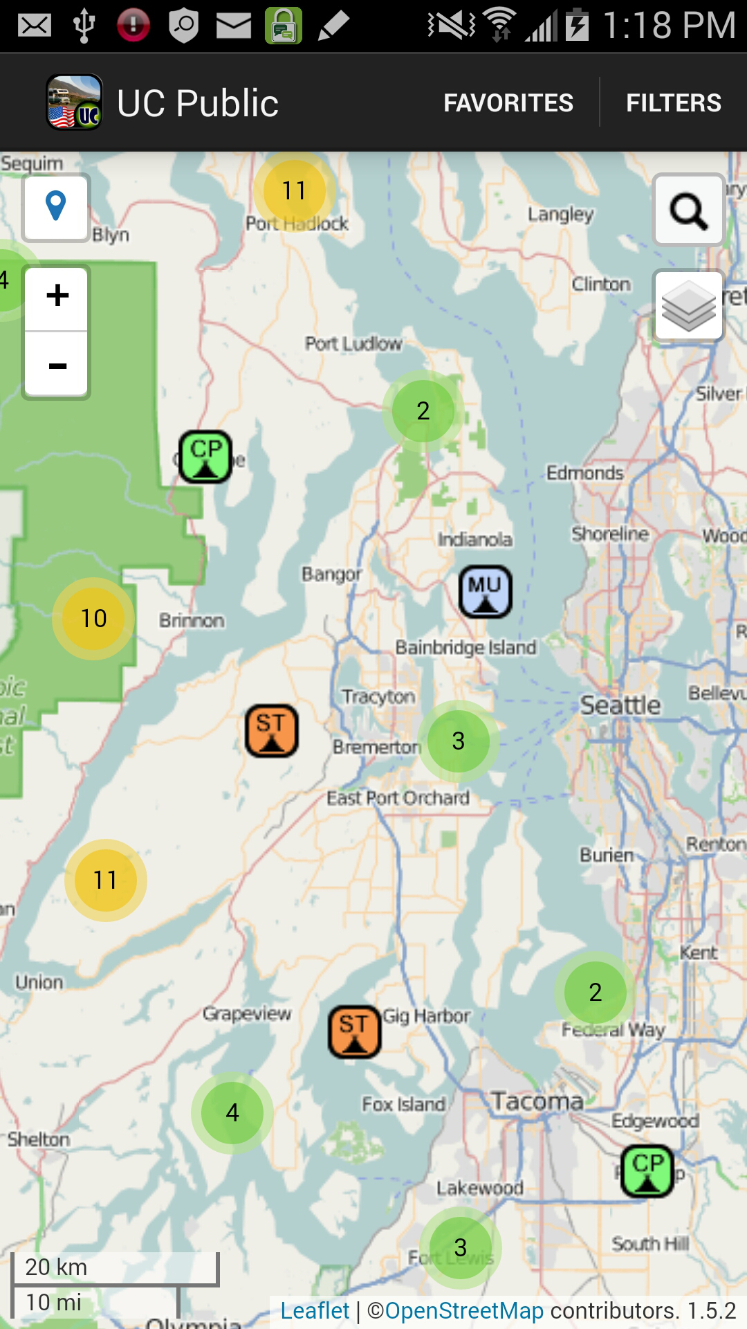 Android application Ultimate US Public Campgrounds screenshort