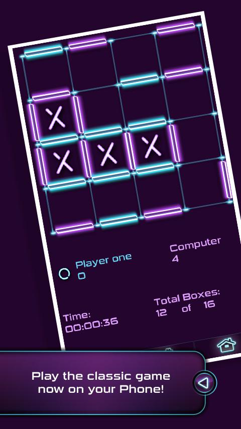 Android application Dots &amp; Boxes Neo PREMIUM screenshort