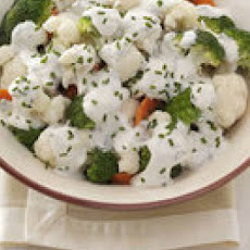 Veggies with Creamy Chive & Onion Sauce