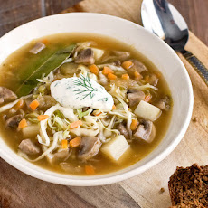 Sauerkraut Mushroom Soup (Shchi)