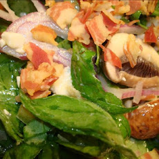 Warm Spinach Salad With Pancetta and Gorgonzola Dressing
