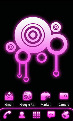 Pink Glow Go Launcher Ex Theme