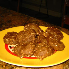 Vegan Brownie-Ish Carob Oat Cookies