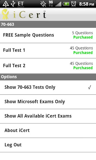 iCert 1Z0-055 Practice Exam