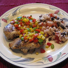 Grilled Chicken With Corn and Sweet Pepper Relish