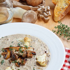 Creamy Mushroom and Roasted Cauliflower Soup