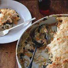 Potato, Spinach and Goat Cheese Gratin
