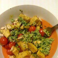 Curried Tofu-And-Avocado Dip With Rosemary Pita Chips