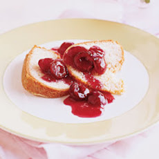 Lemon Pound Cake with Cherry Compote