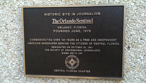 Historic Site In Journalism Plaque