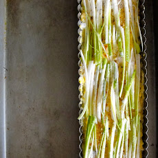 Spring Onion Polenta Tart
